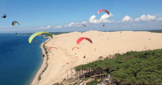 votre vol en parapente biplace pour un bapteme à la dune du pilat